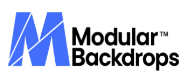 The image shows the logo of Meta, featuring a blue stylized letter 