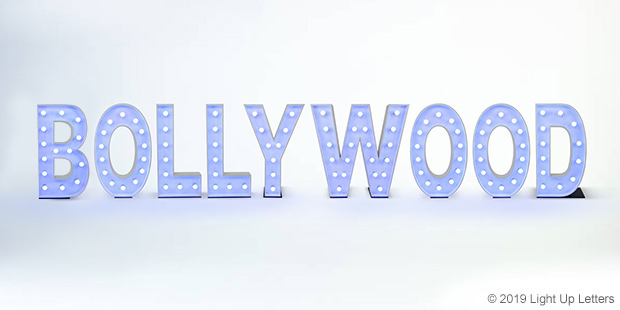 BOLLYWOOD – 1.2M Light Up Letters For Hire 💡 Gold Coast, Tweed & Brisbane